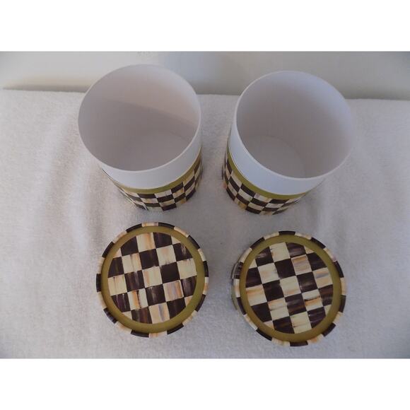 MacKenzie Childs empty glassware boxes Courtly check lot of 2 - Picture 3 of 3